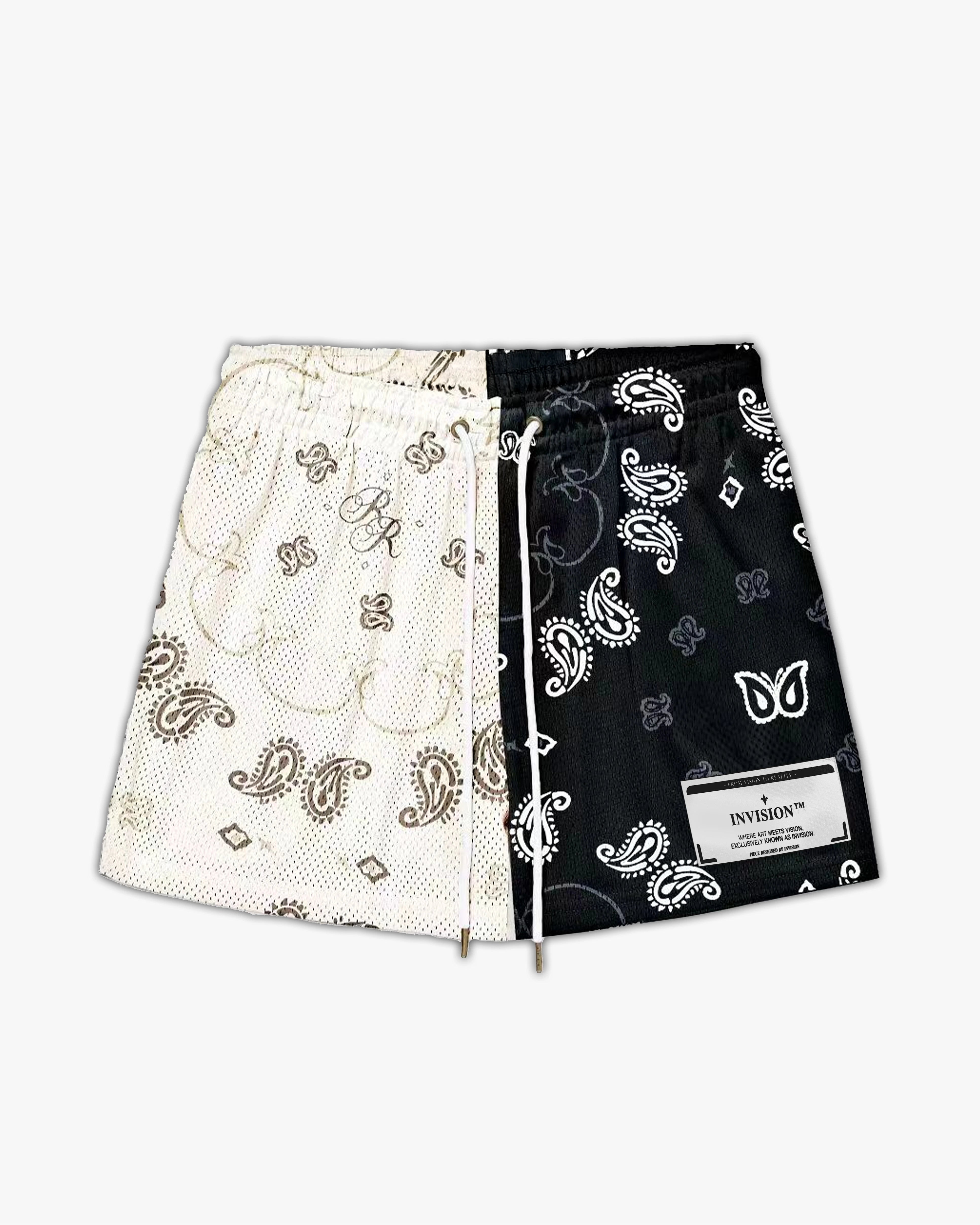 מכנסי בנדנה בשחור וקרם "BUTTERFLYS"