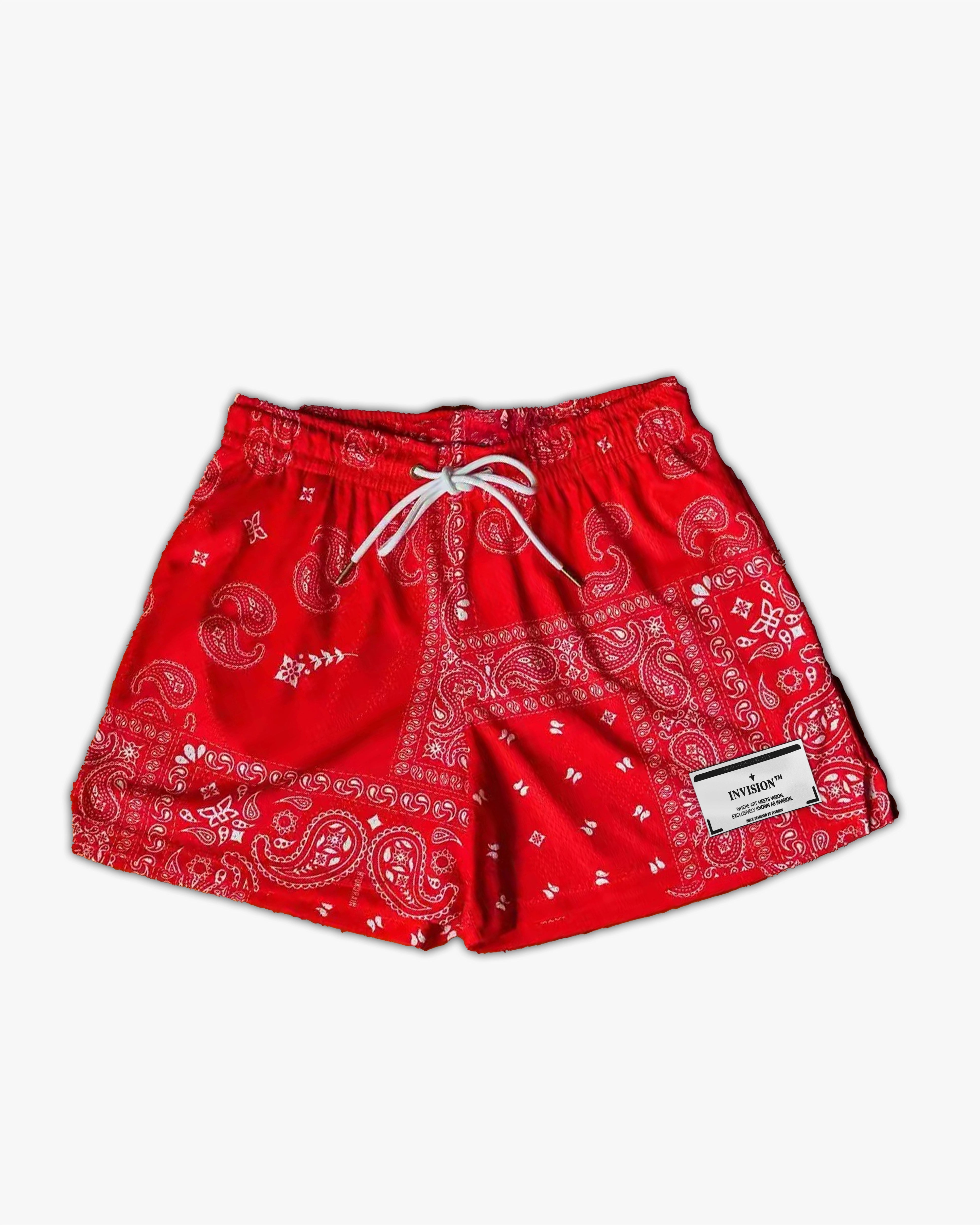 מכנסי בנדנה אדומים "PAISLEY"