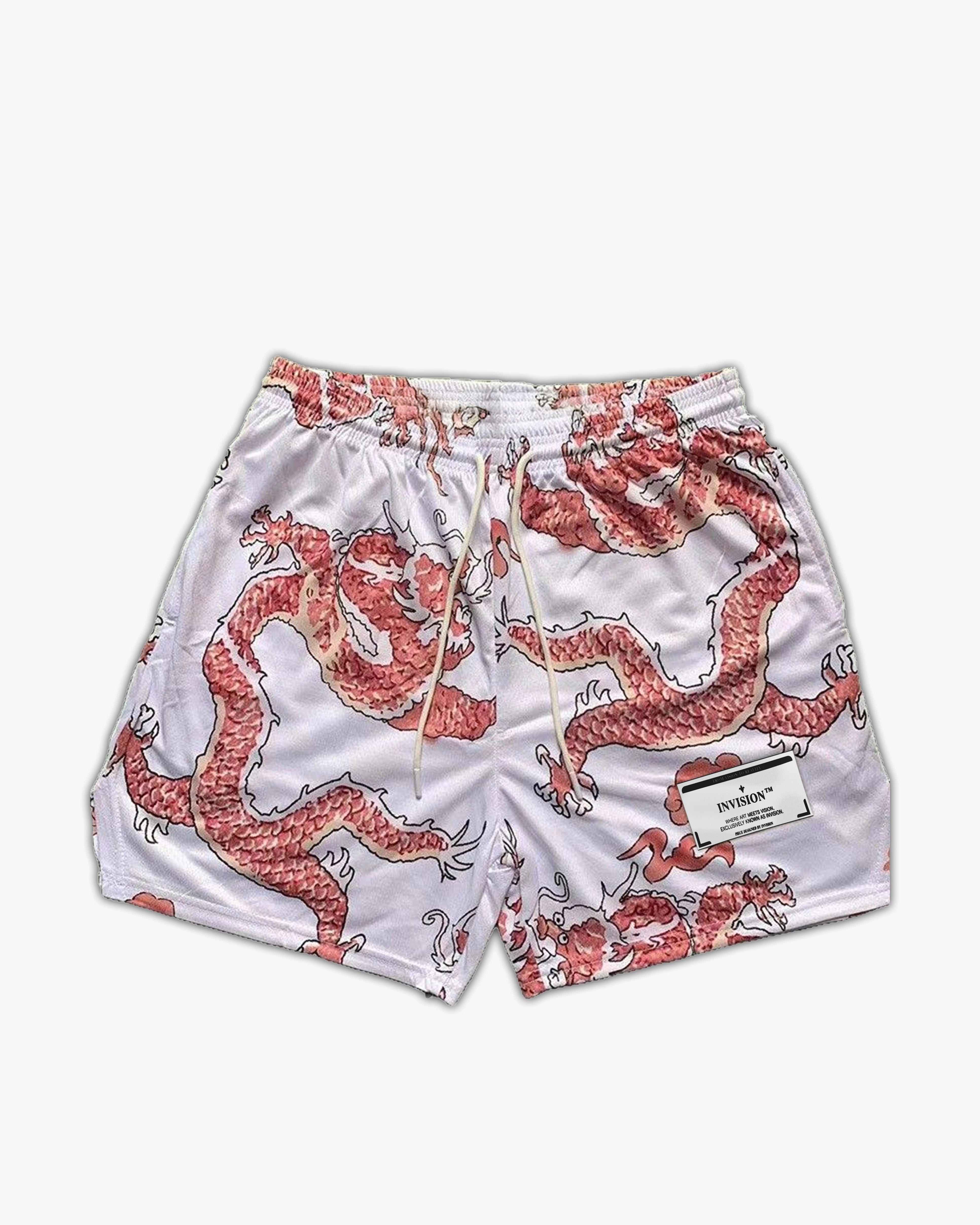 מכנסים קצרים לבנים "DRAGON"