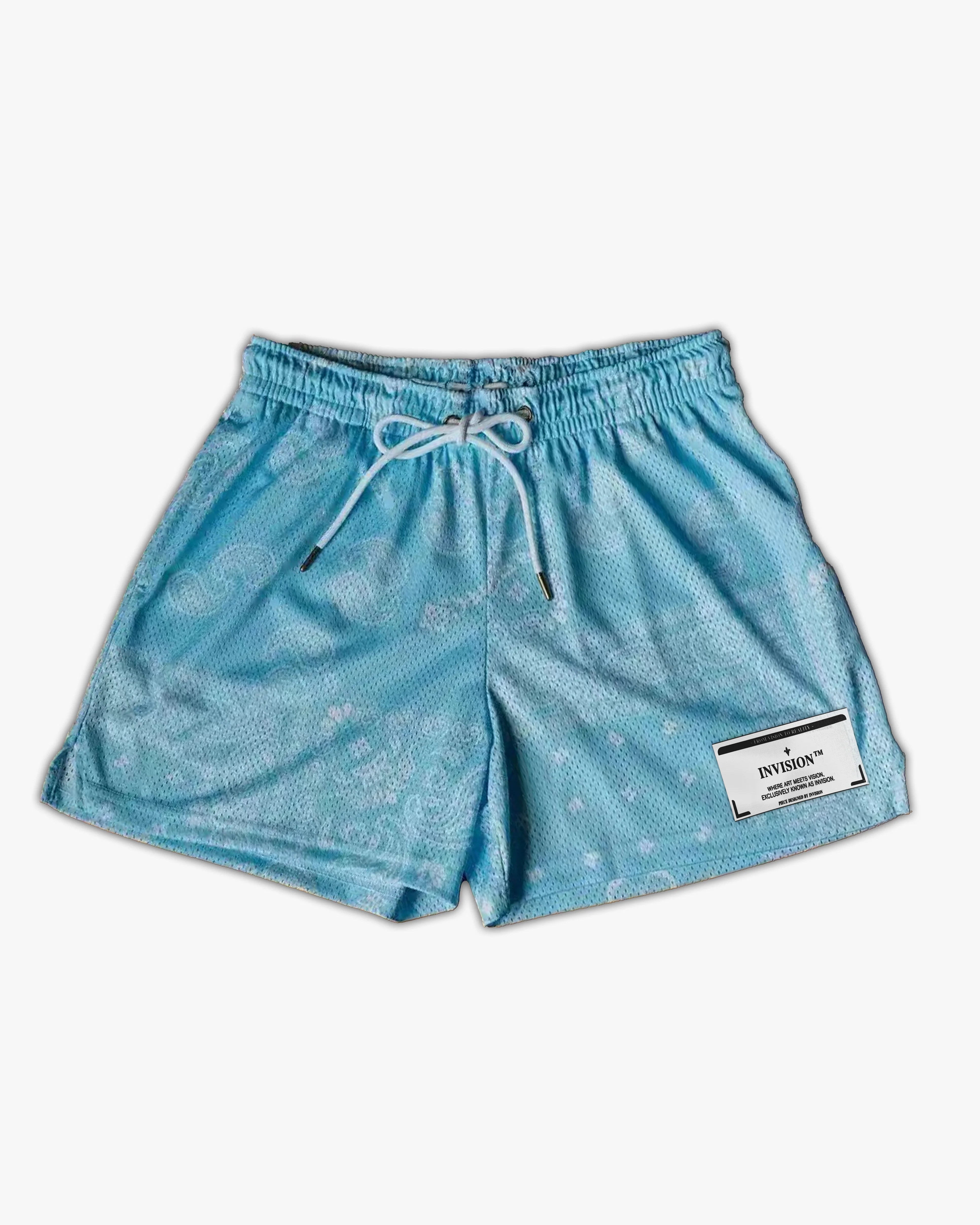 מכנסי בנדנה בתכלת "PAISLEY"