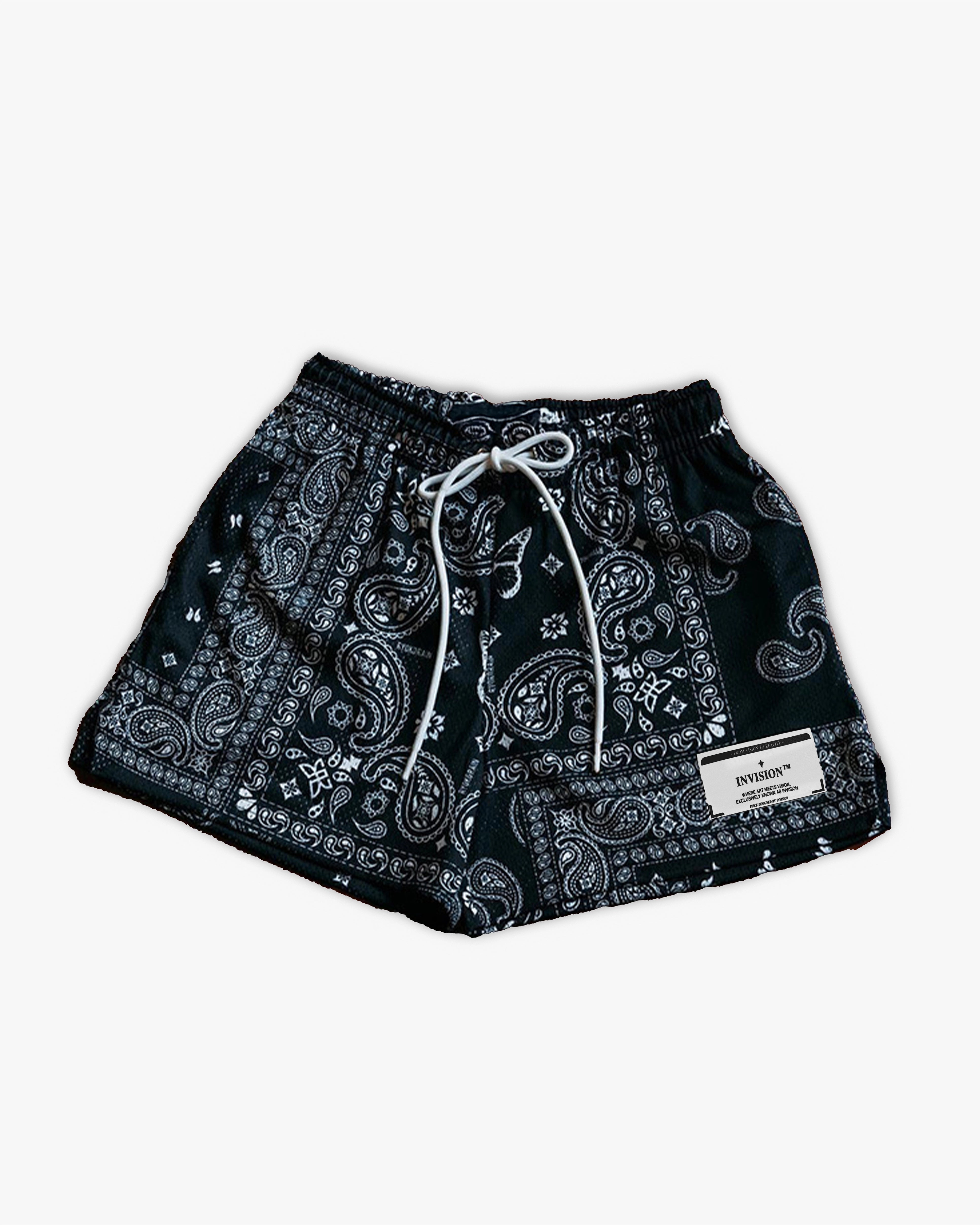 מכנסי בנדנה שחורים "PAISLEY"