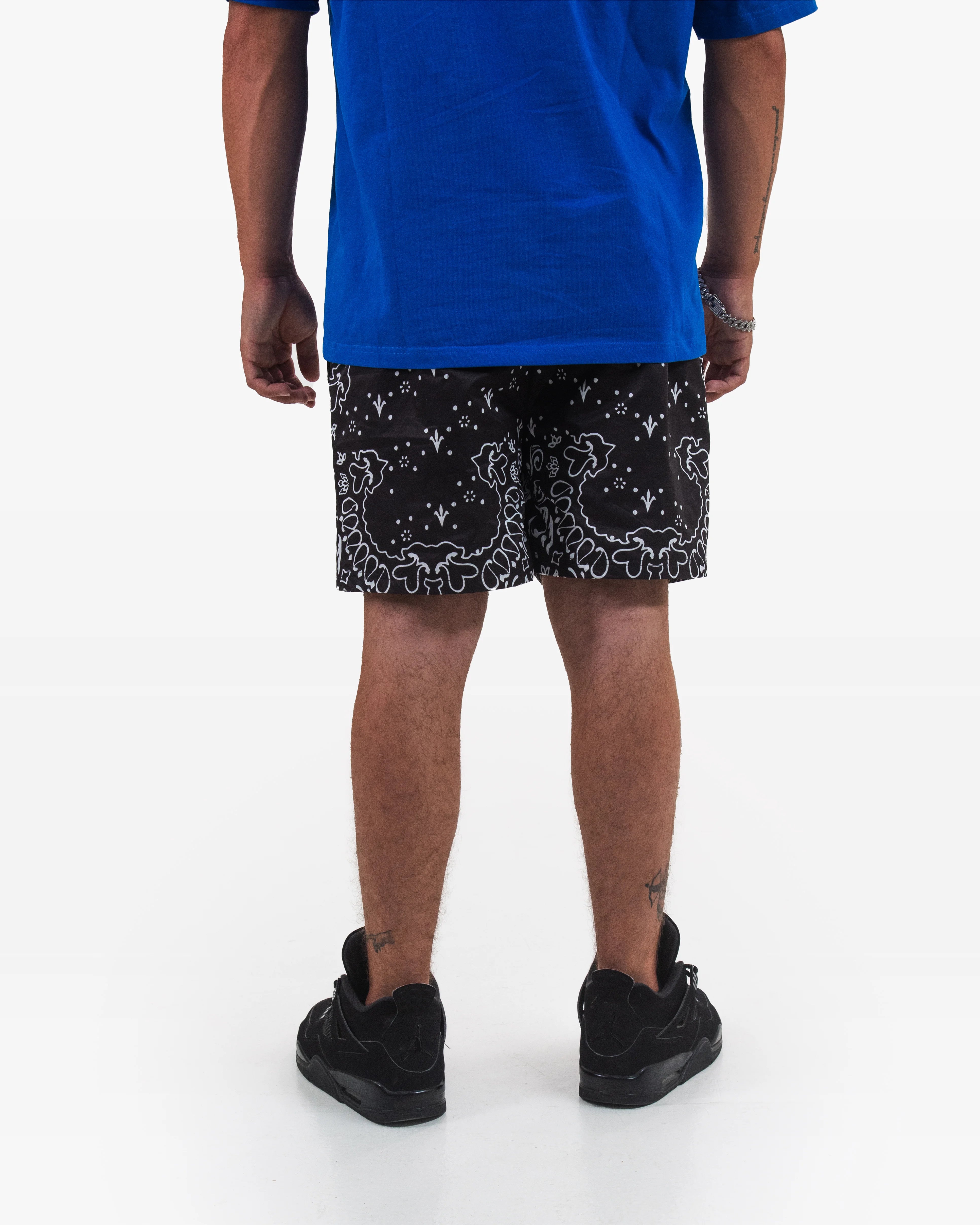 מכנסי בנדנה שחורים "LAGOON"