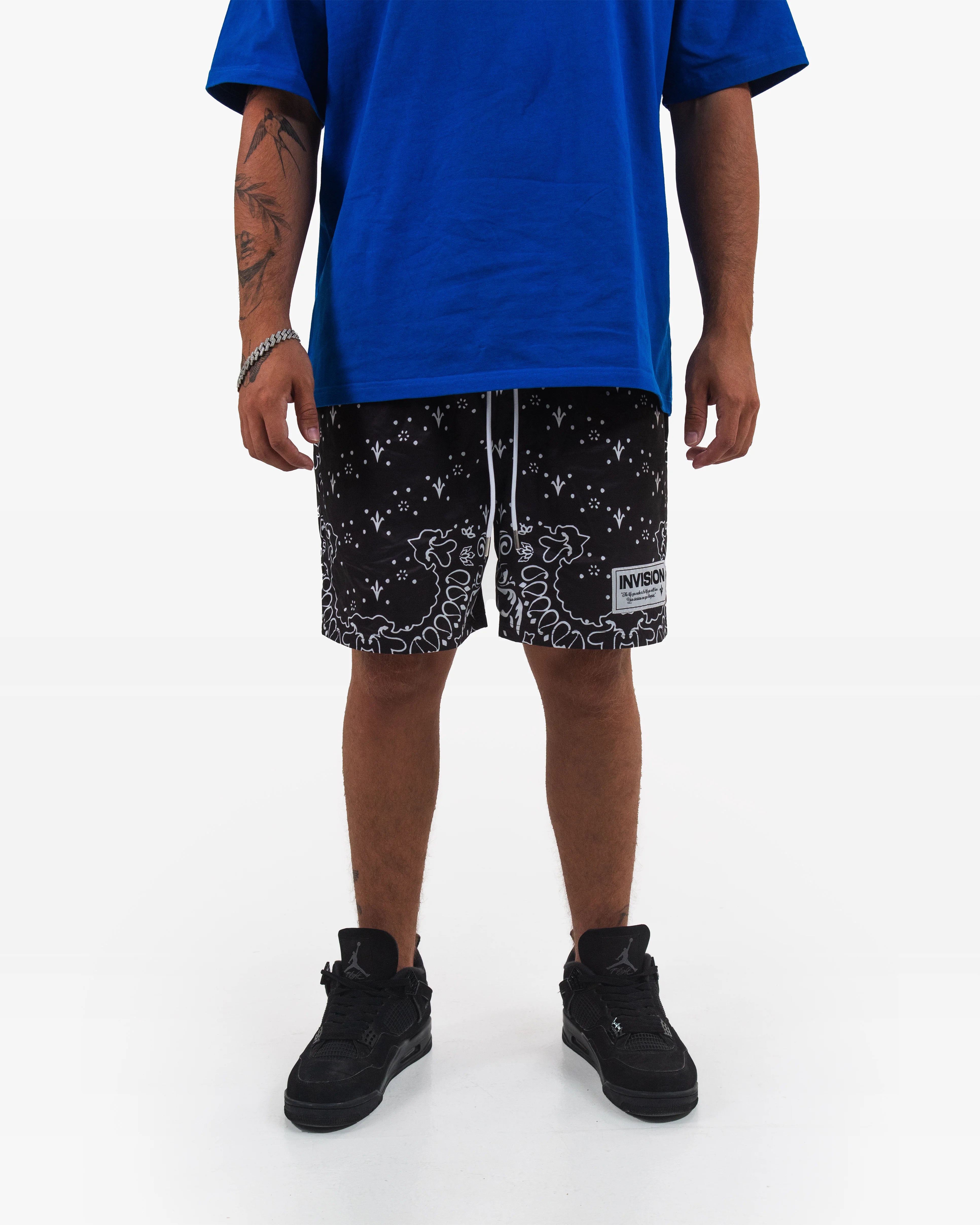 מכנסי בנדנה שחורים "LAGOON"