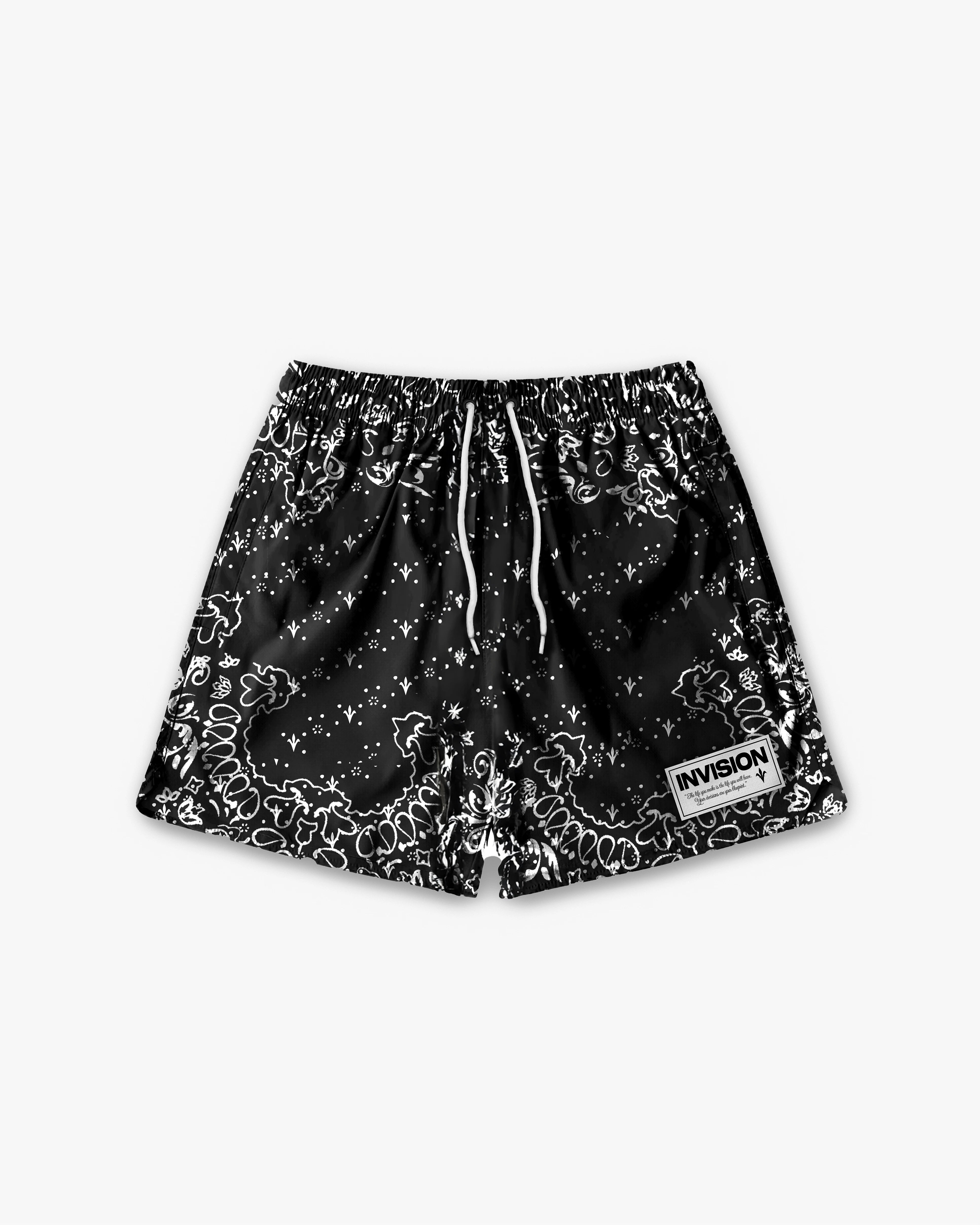 מכנסי בנדנה שחורים "LAGOON"