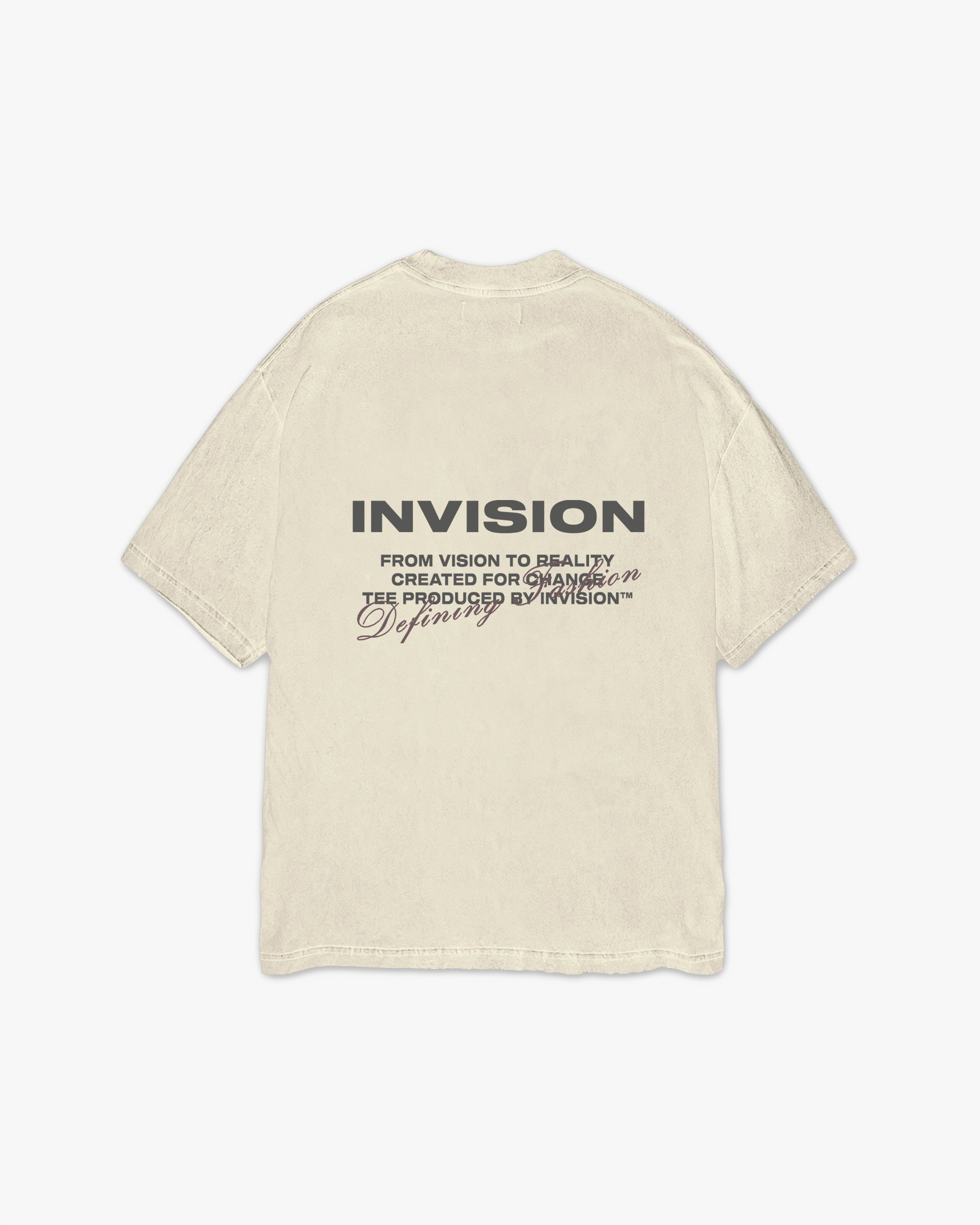 חולצת לוגו אוברסייז בקרם "LOGO"