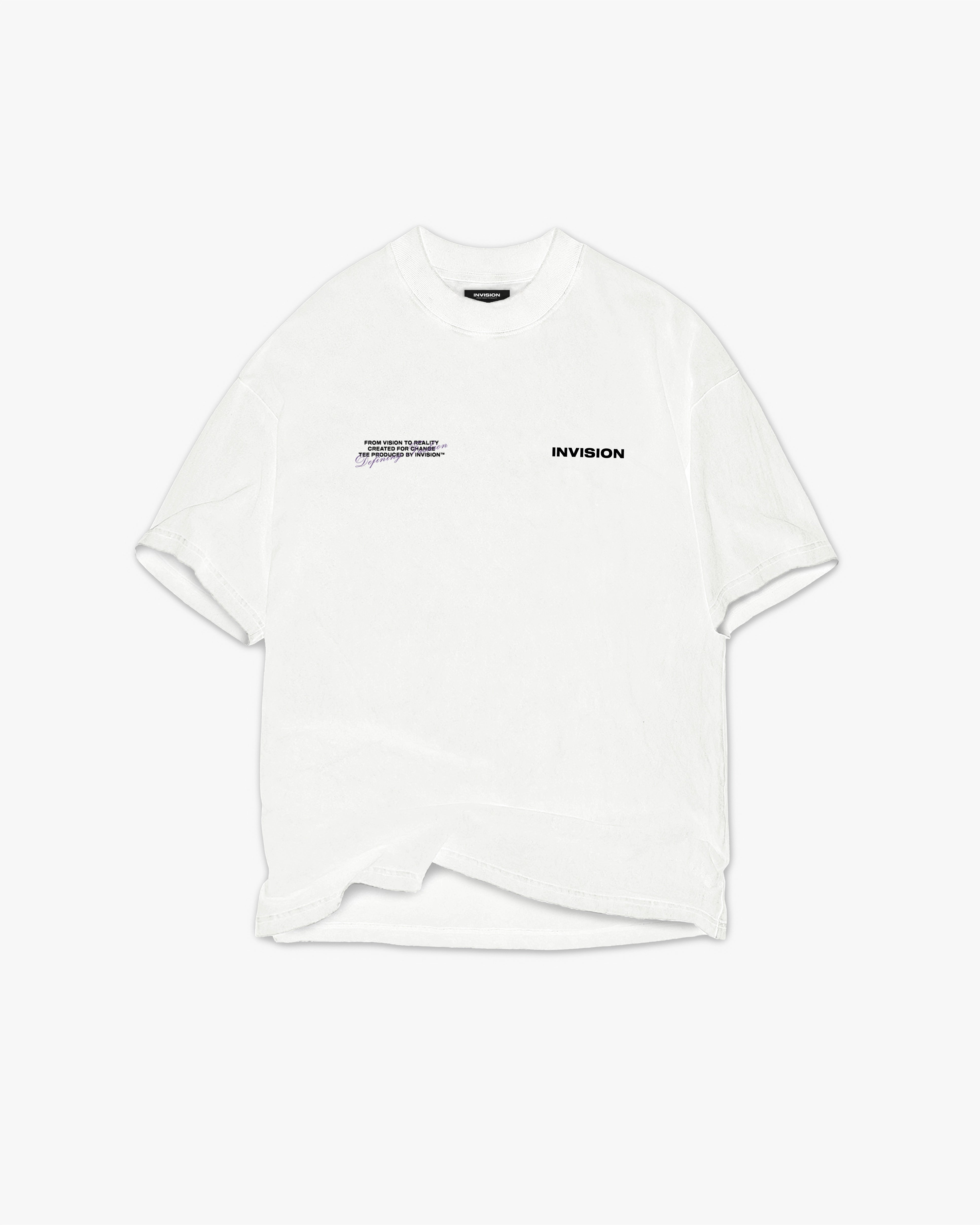 חולצת לוגו אוברסייז לבנה "LOGO"