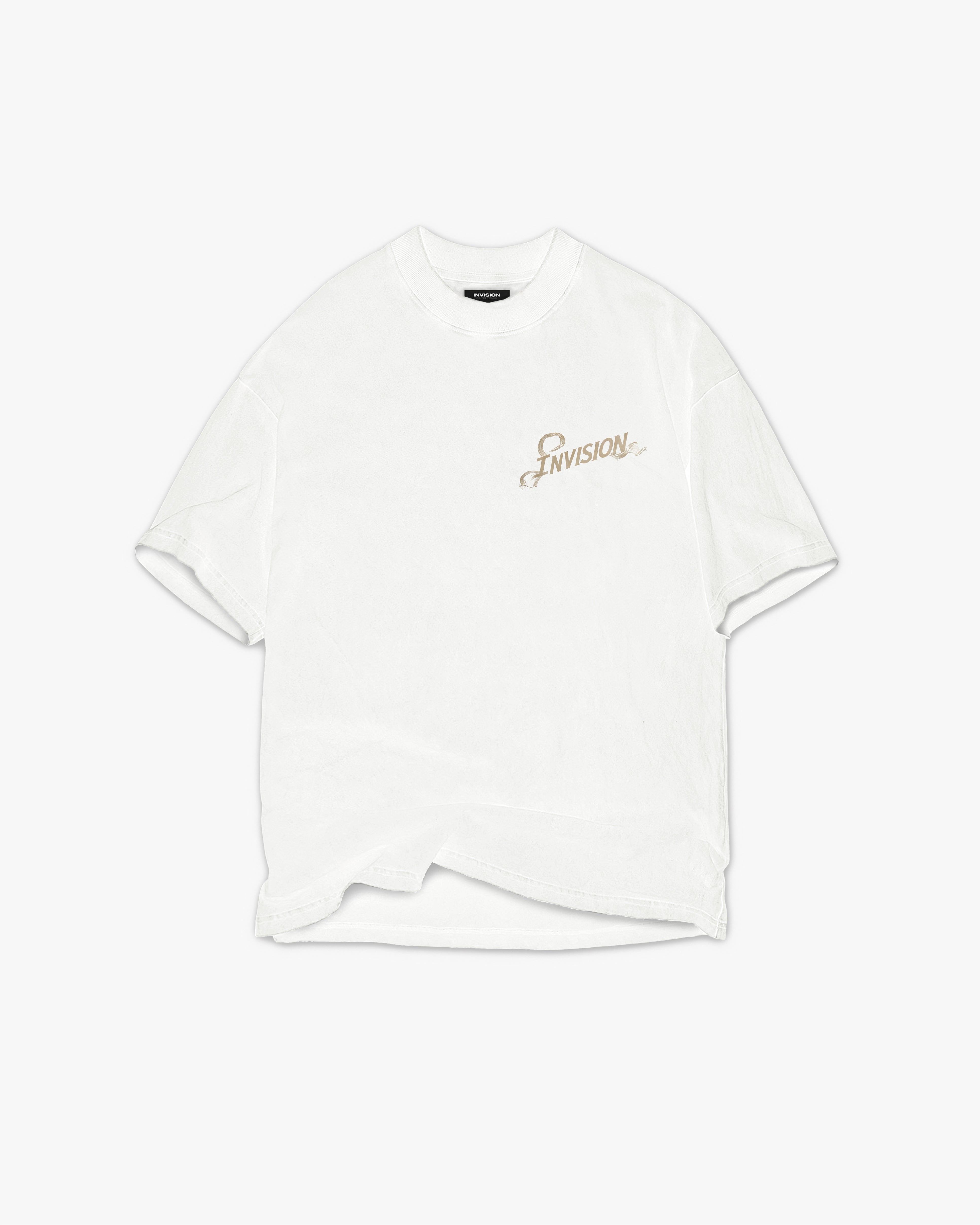 חולצת אוברסייז לבנה בעיצוב גרפי "VOYAGER"