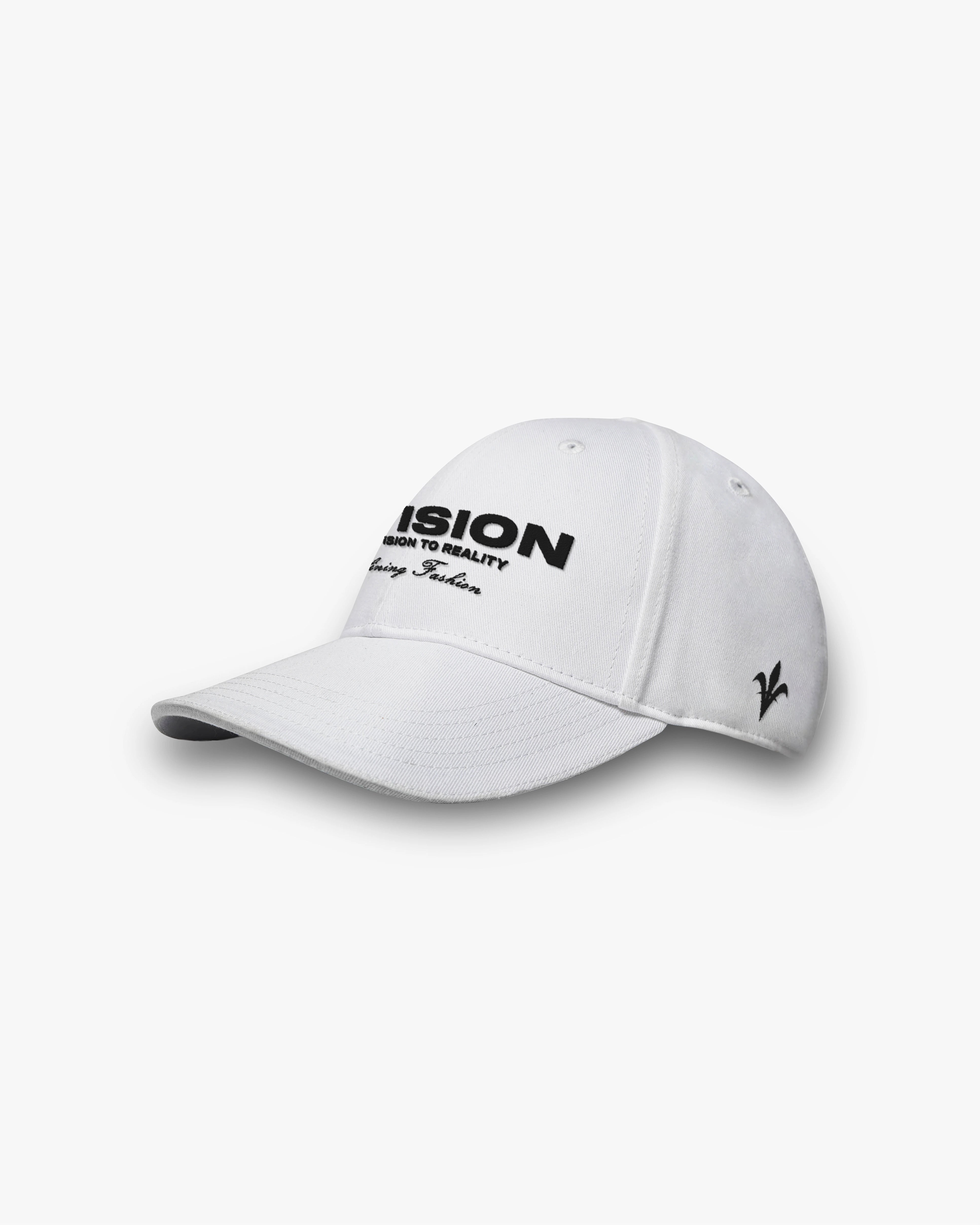 כובע לבן עם לוגו INVISION