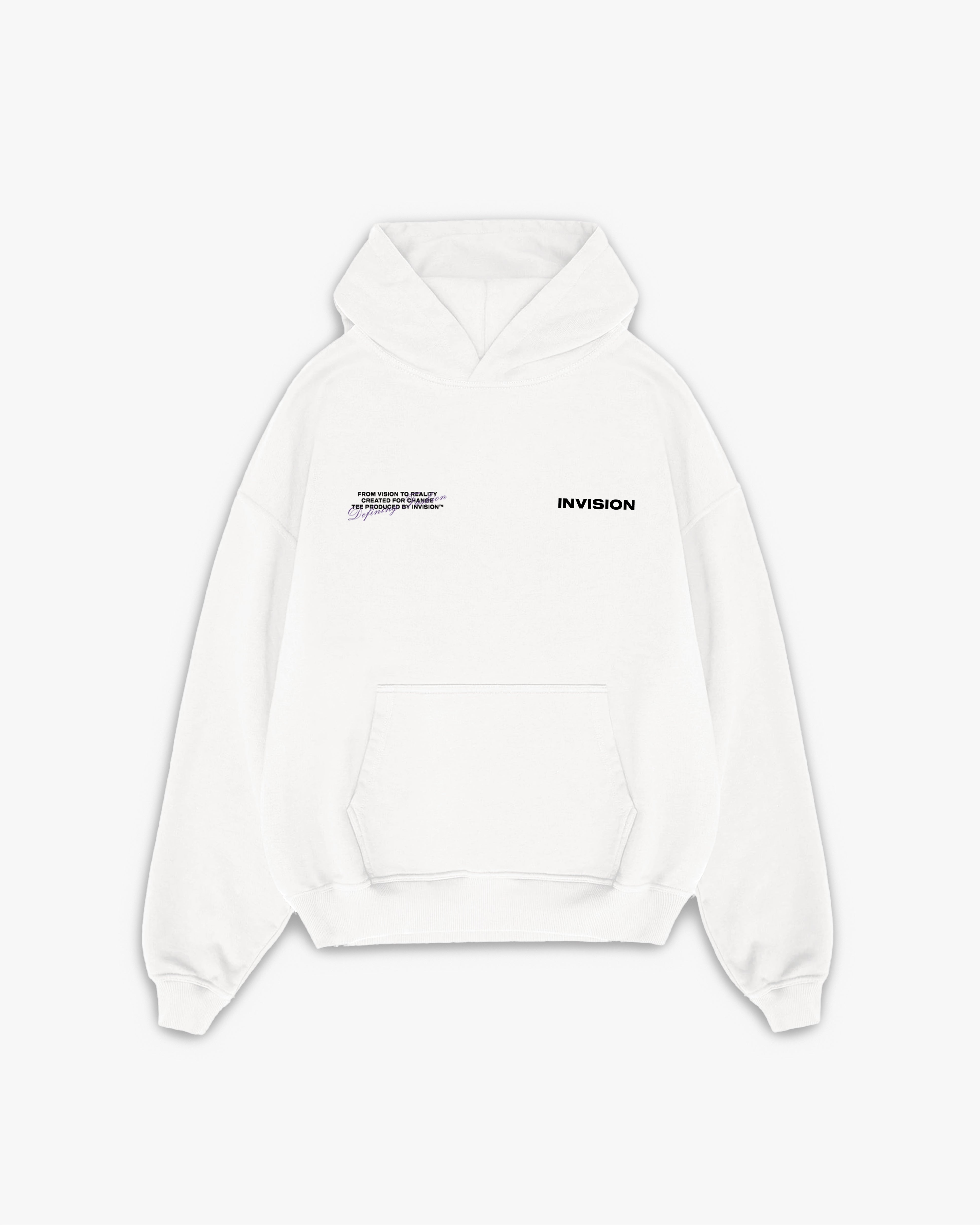 קפוצ'ון לוגו אוברסייז לבן "LOGO"