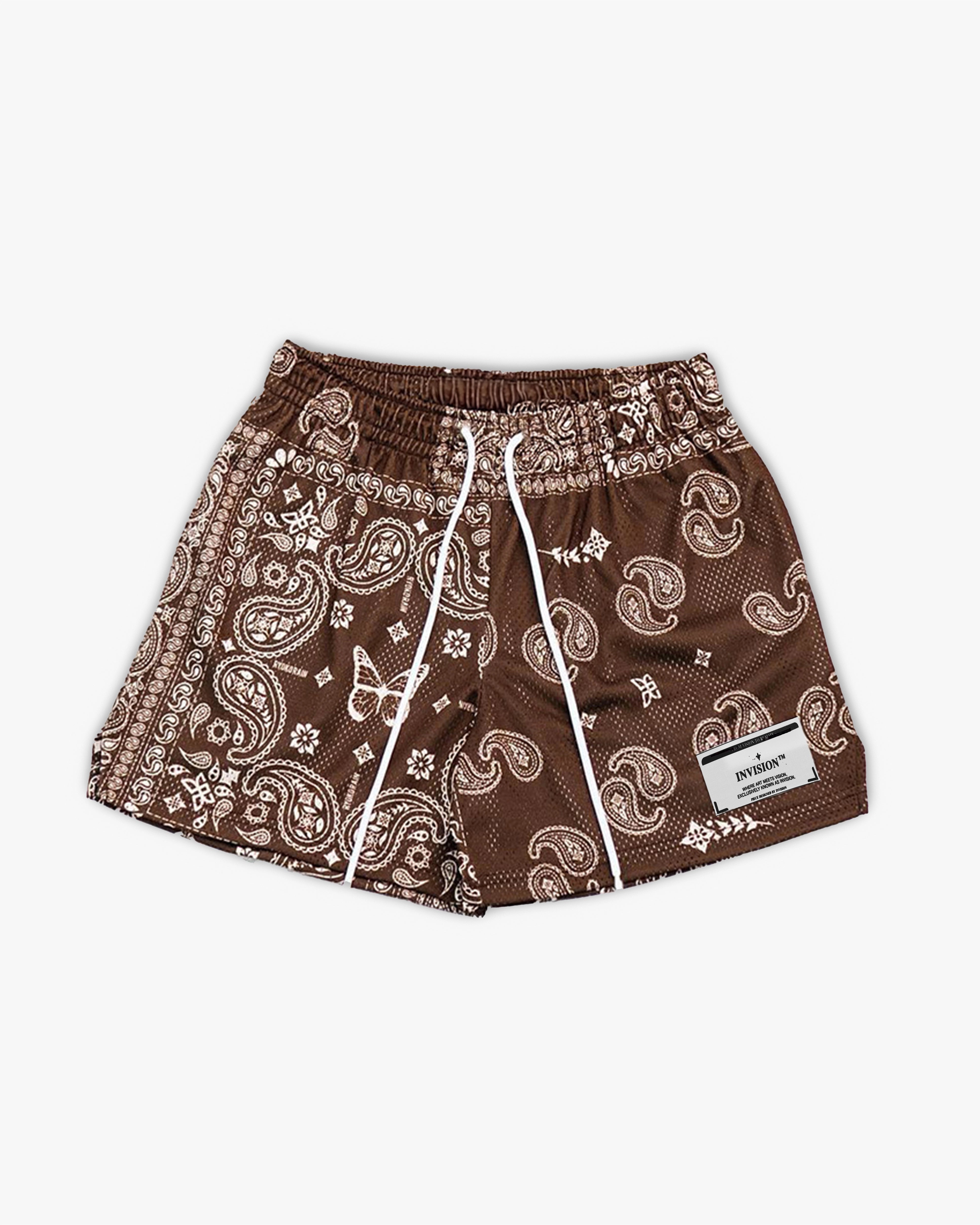 מכנסי בנדנה חומים "PAISLEY"