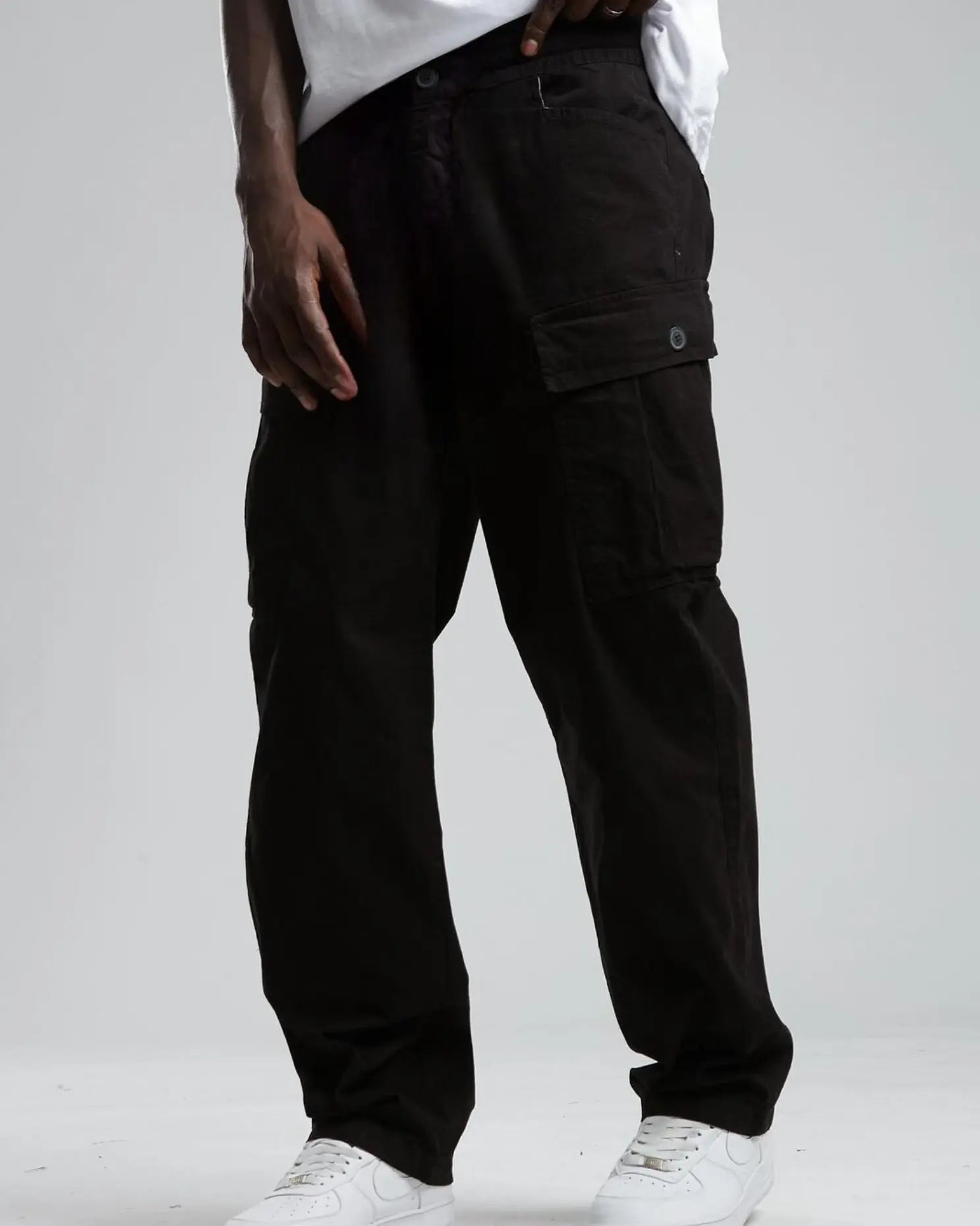 מכנס דגמח שחור "CARGO"