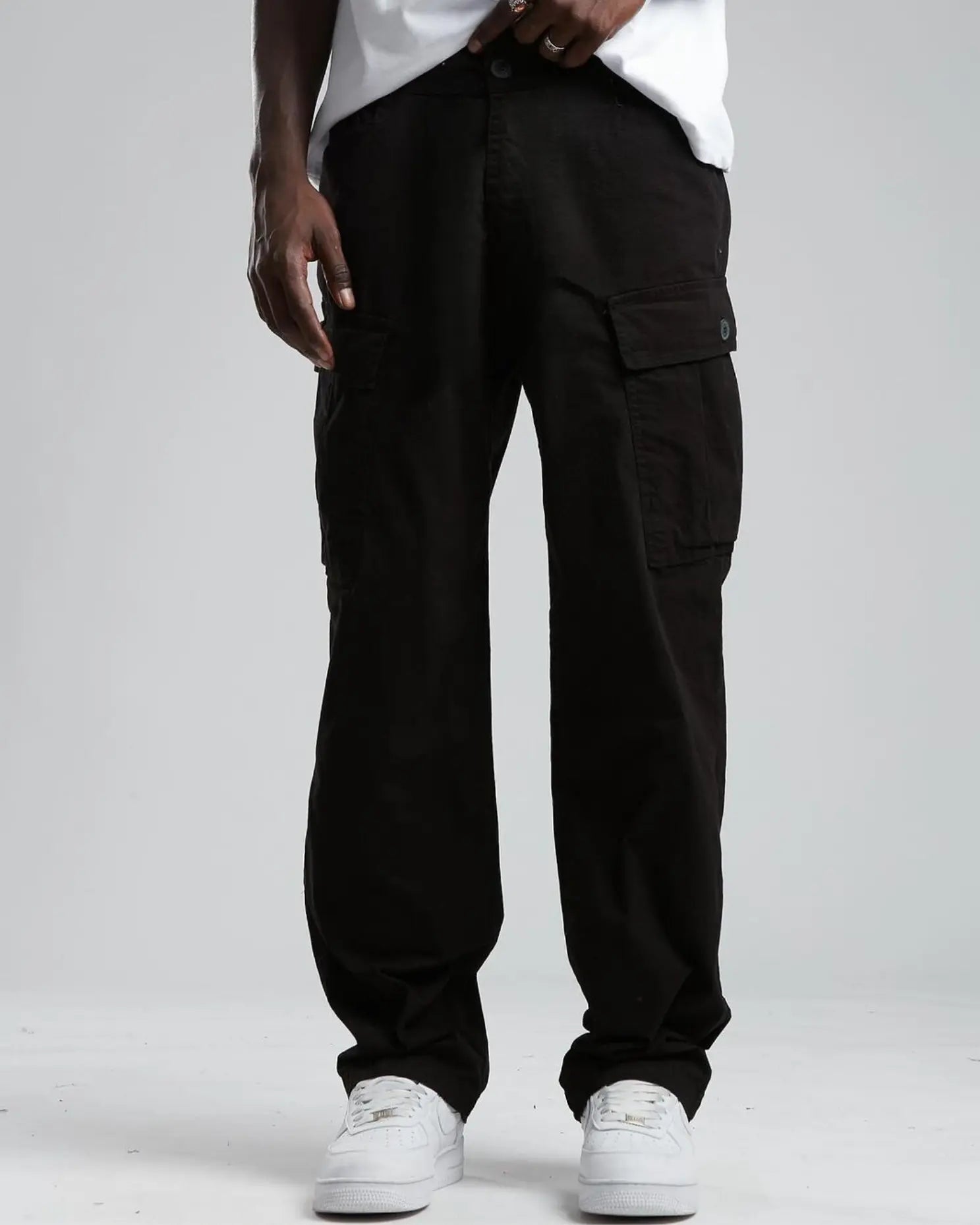 מכנס דגמח שחור "CARGO"