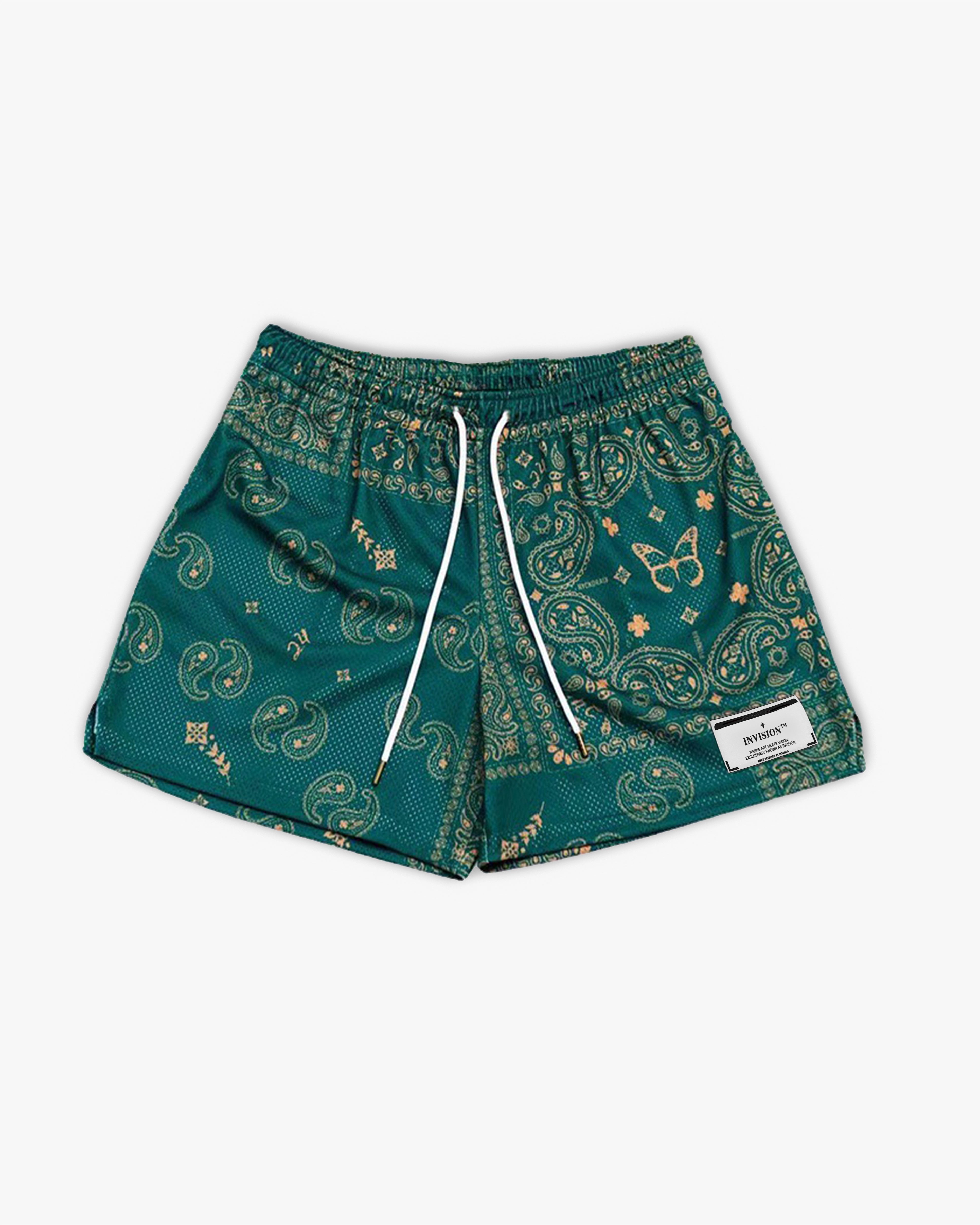 מכנסי בנדנה ירוקים "PAISLEY"