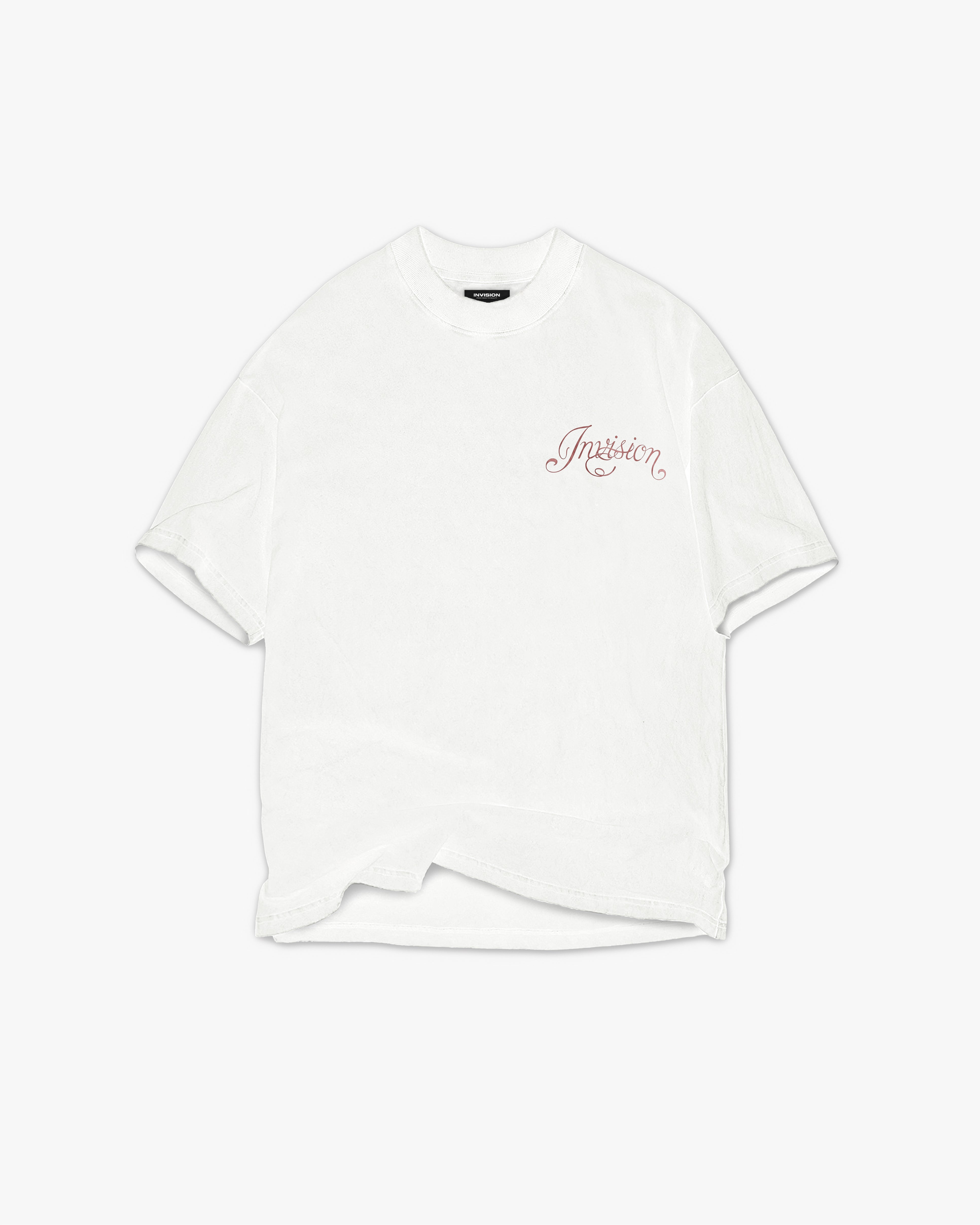 חולצת אוברסייז לבנה בעיצוב גרפי "CRANE"